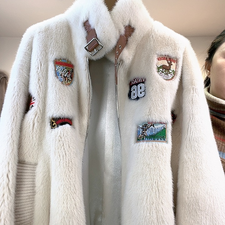 皮草大衣外套黑色