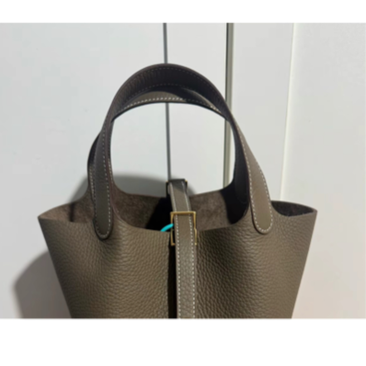 手工篮子 原版 菜篮子 进口TC头层牛皮 手拎包