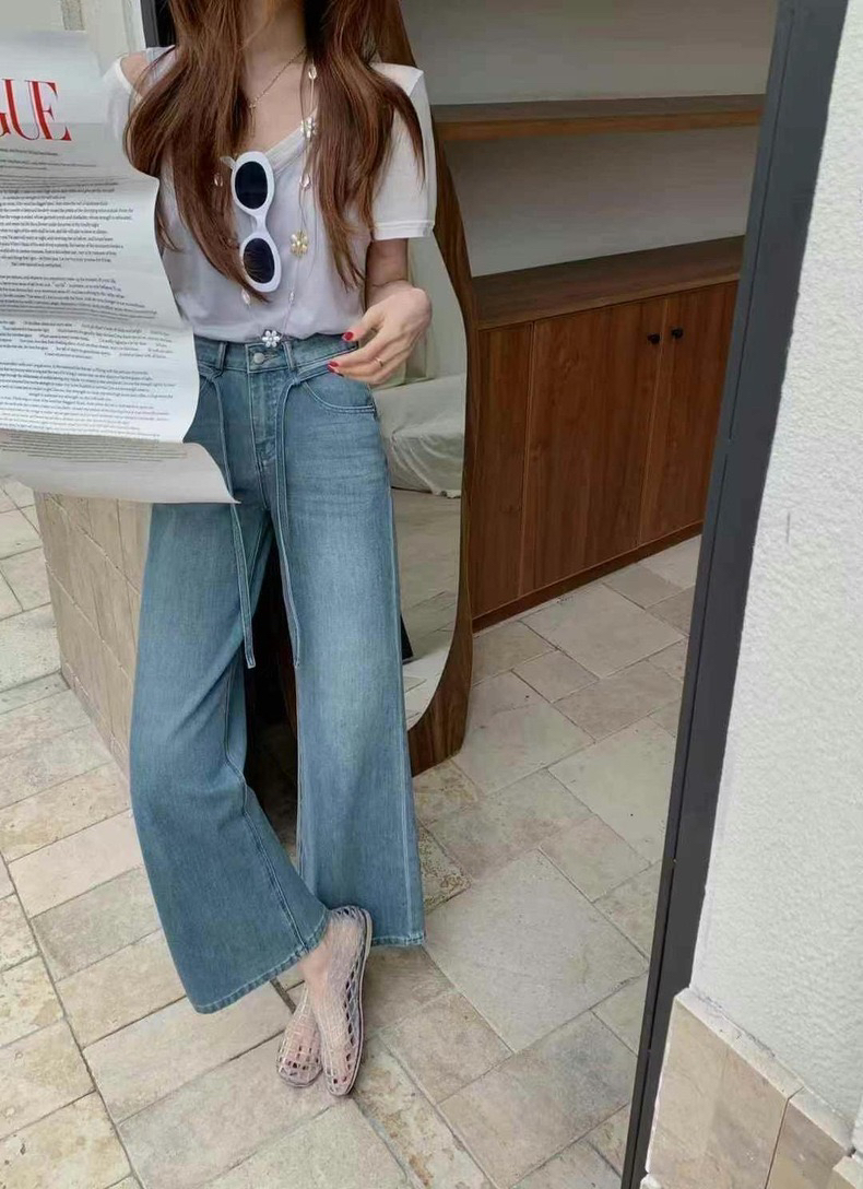 小思 高腰弹力微喇叭裤显瘦