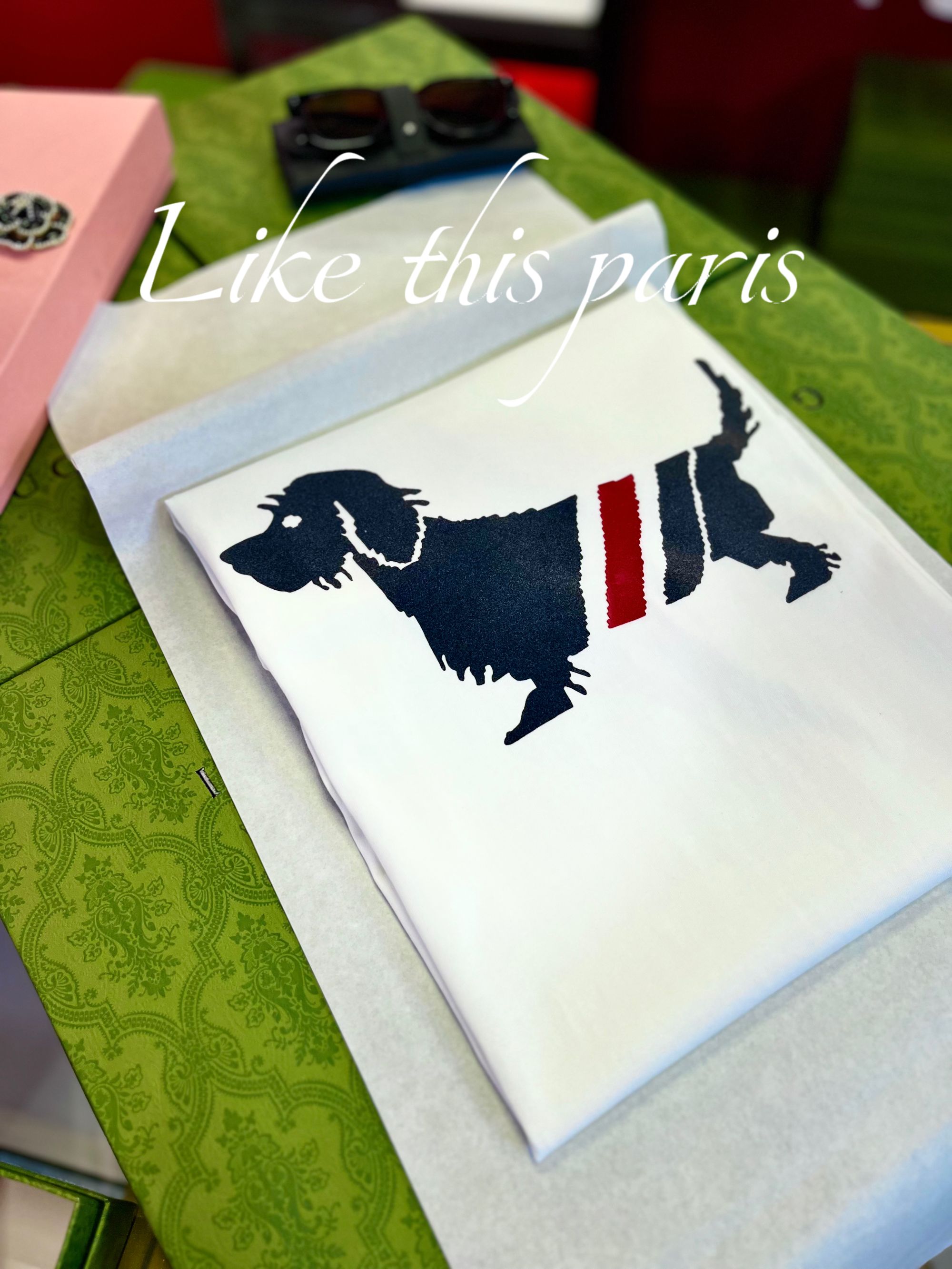 CY【腊肠狗】轻奢时尚百搭 重工3D立体毛巾刺绣夏季设计感短袖