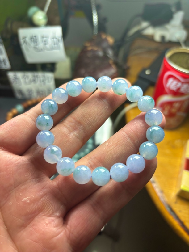 缅甸翡翠糯冰紫卡10 19粒