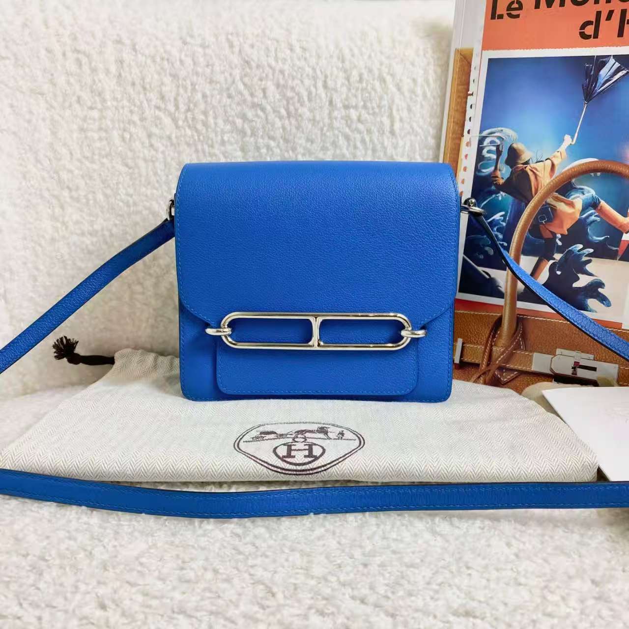 99新 Hermes/爱马仕 蓝色银扣猪鼻子19/71501434/12期/代卖服务