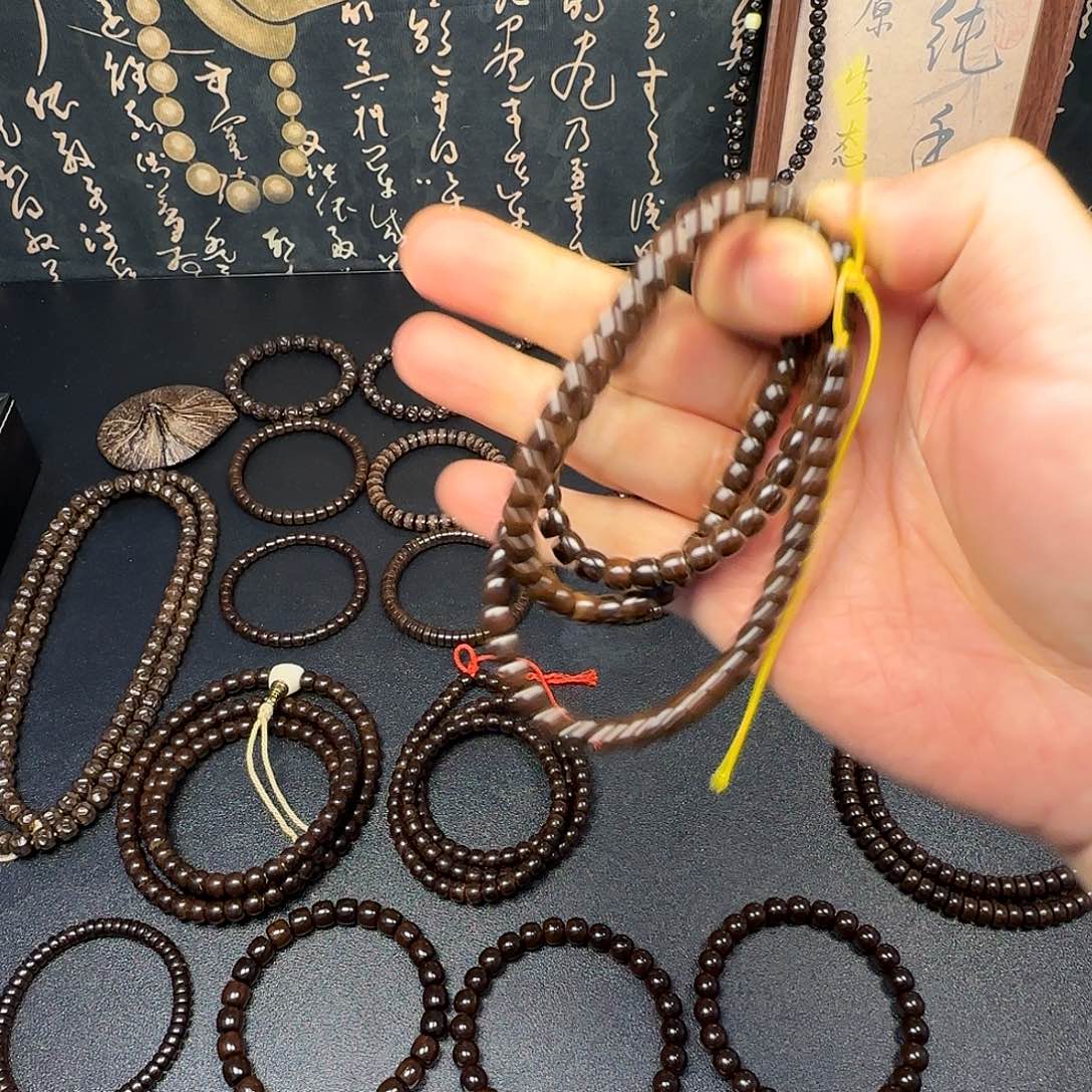 D***e椰蒂手串原生态原生态椰蒂直切7*6 108粒