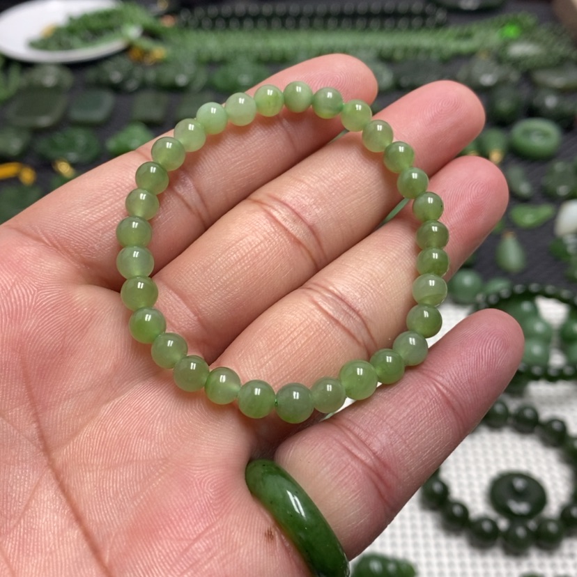 【闪购商品】和田玉（碧玉）手链未镶嵌