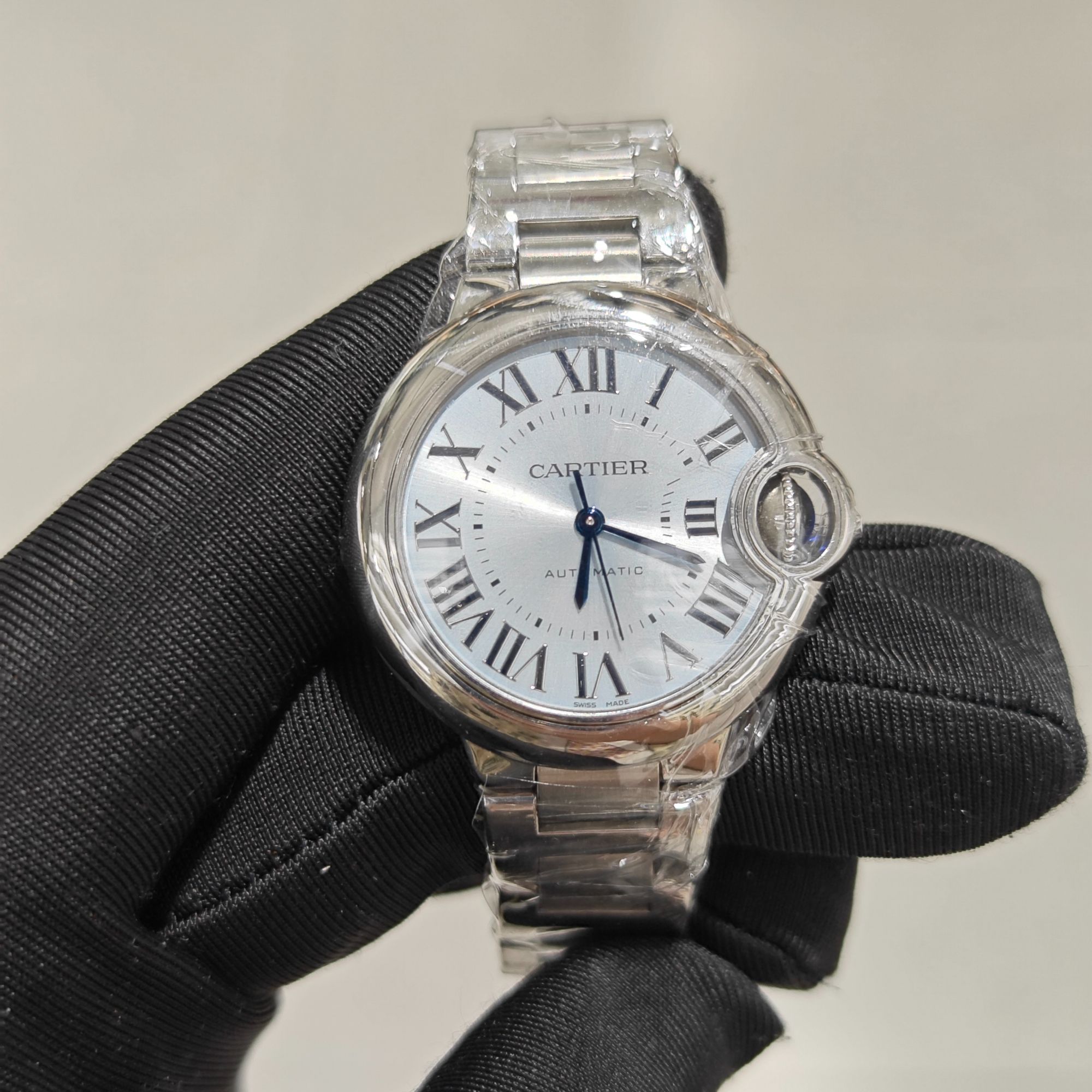 95新 Cartier/卡地亚 23年蓝气球系列冰蓝盘33表径女生经典机械表