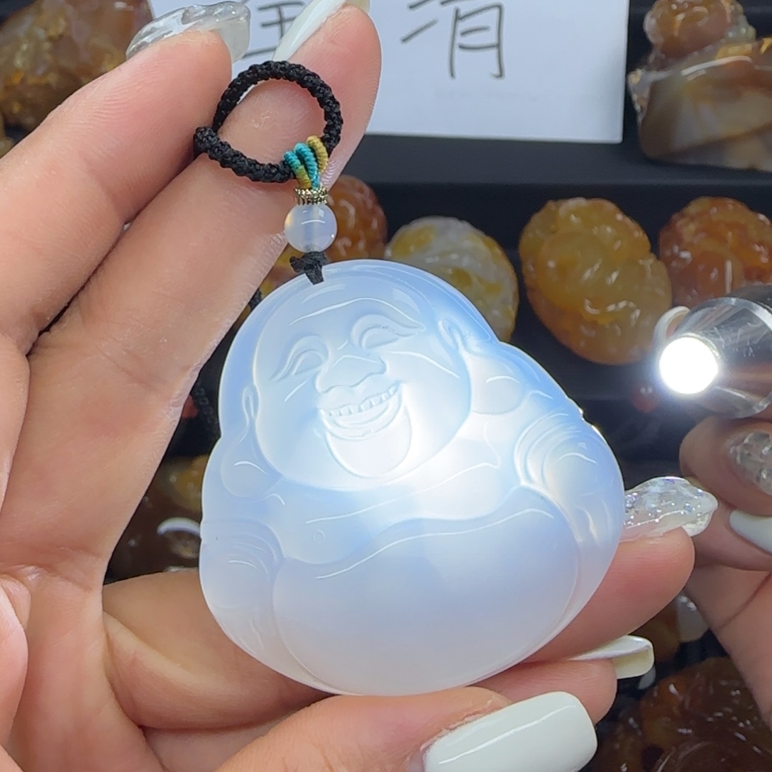 玛瑙/玉髓合金吊坠(赠链)