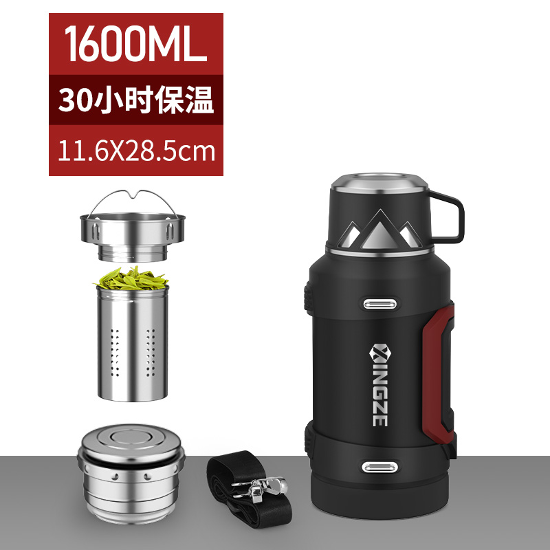 新款316L全钢按压保温壶