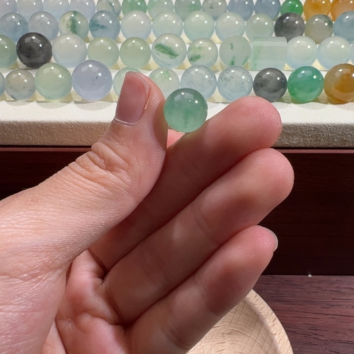 翡翠散珠天然缅甸翡翠A货9.9