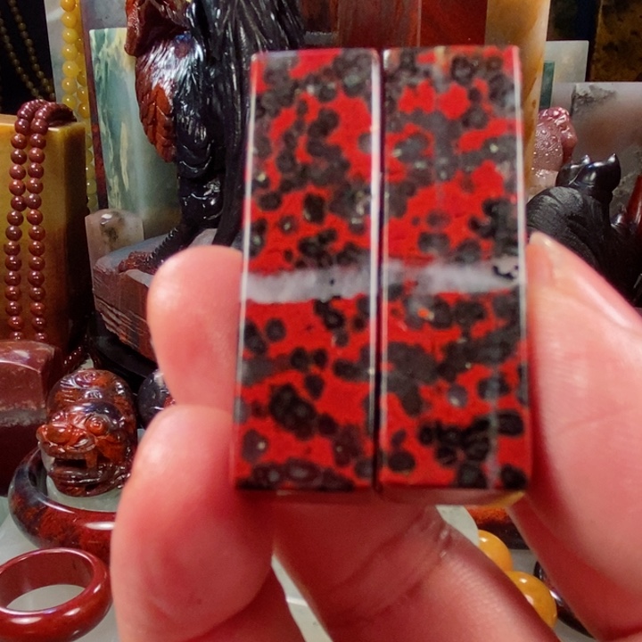 石英质玉大红袍印章未镶嵌黄*