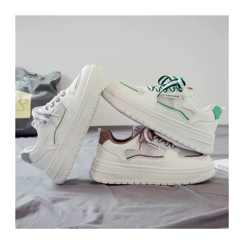 A642百搭春季运动板鞋休闲学生休闲板鞋透气小众圆头低帮