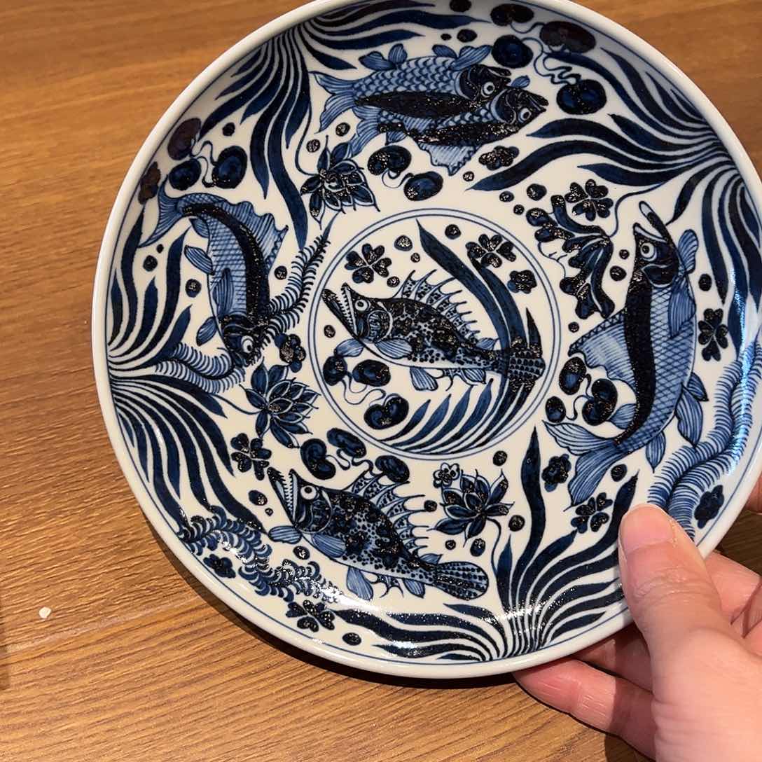 微瑕奢窑柴窑仿元青花壶承