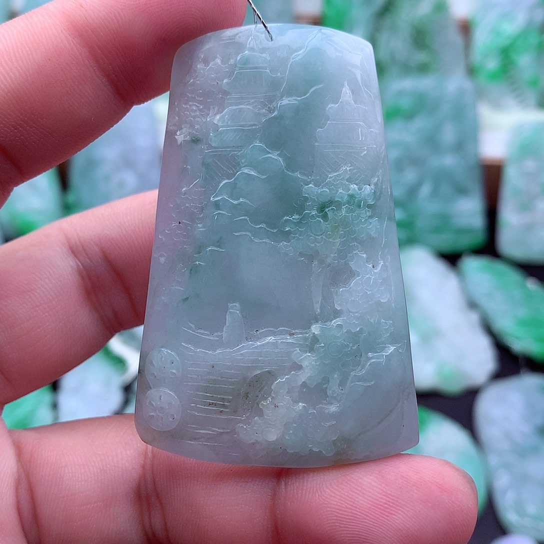 翡翠未镶嵌吊坠(不含链)