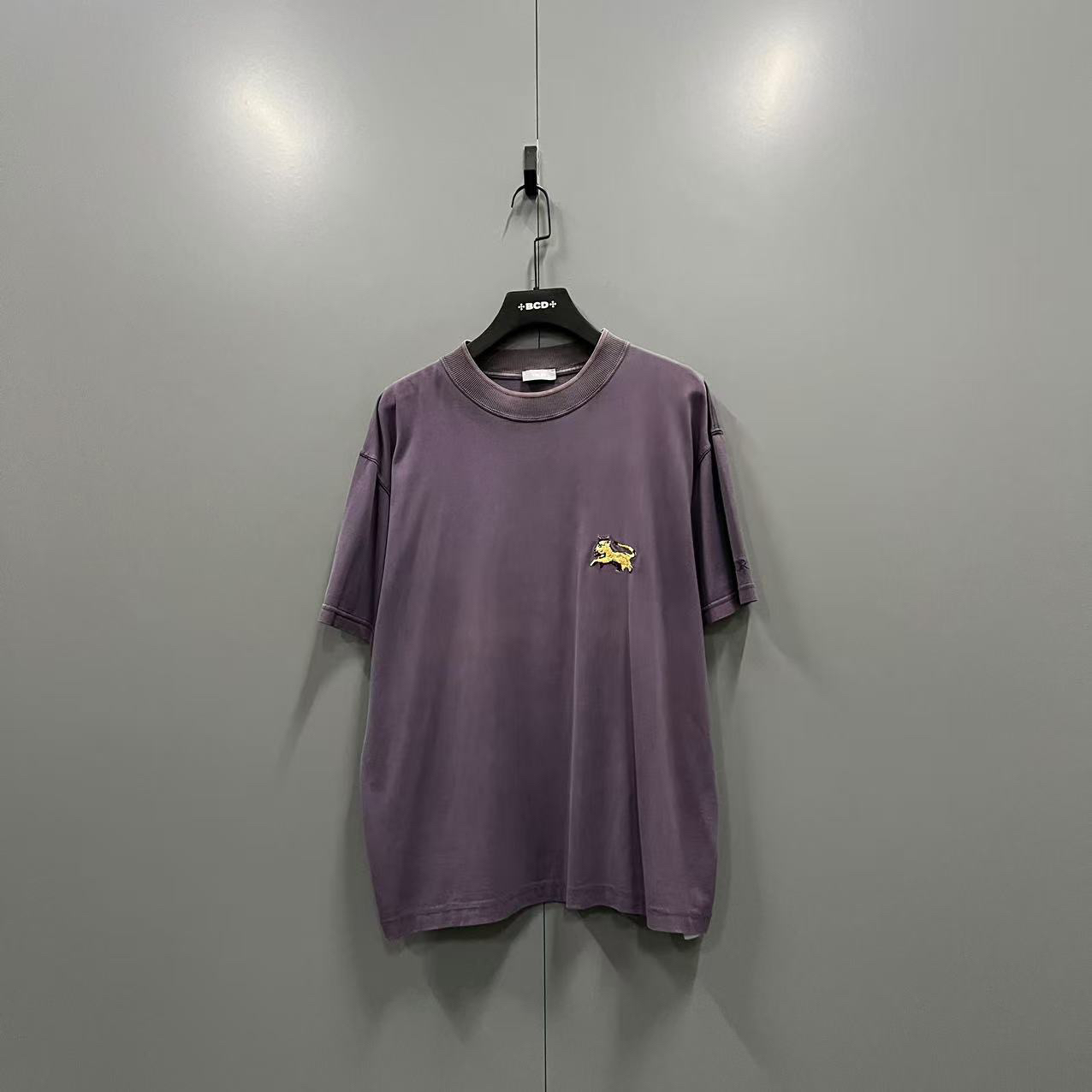 95新 DIOR/迪奥 qq 迪奥紫色动物短袖 L码 002469