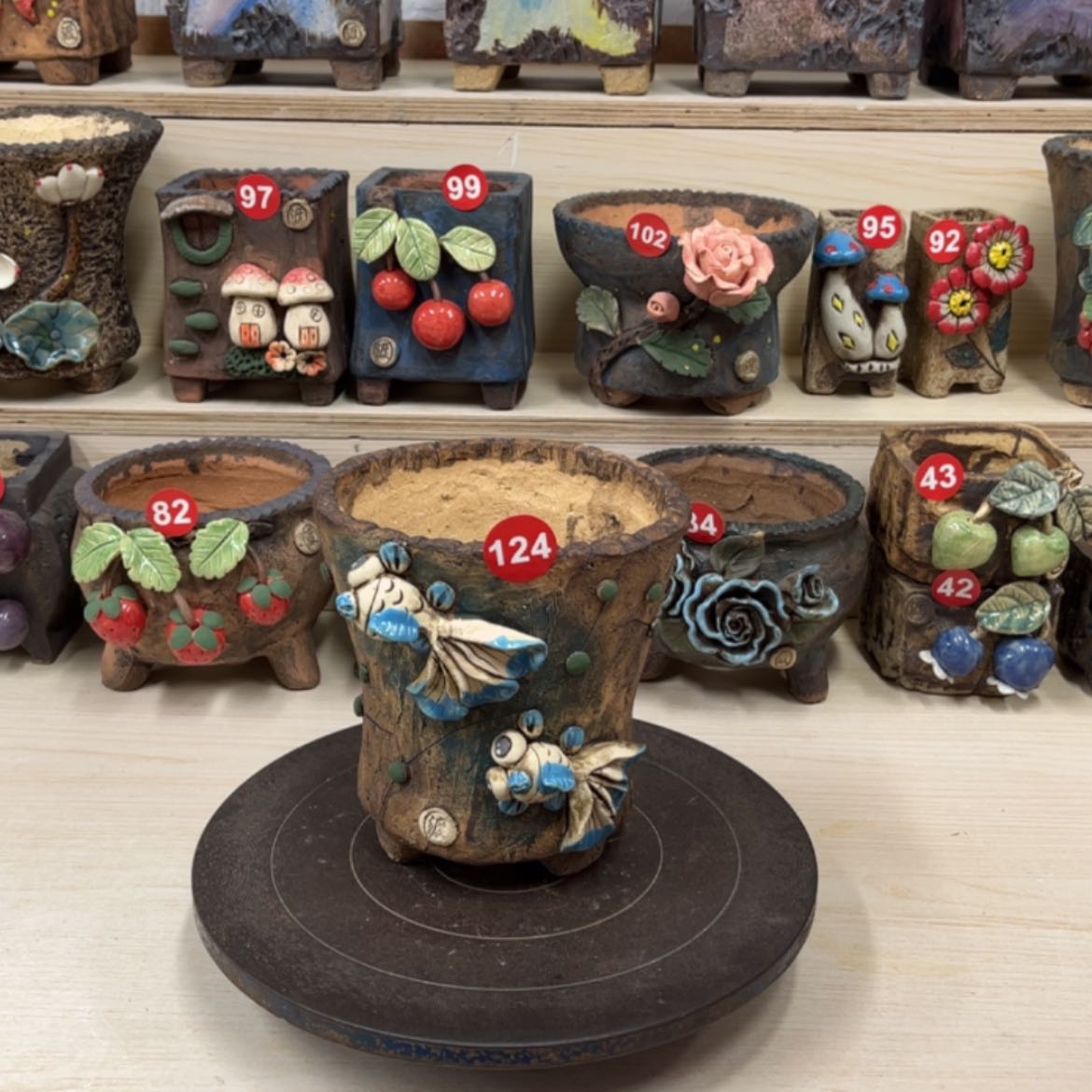 【闪购商品】紫砂花盆124号内口13.5×12外高16