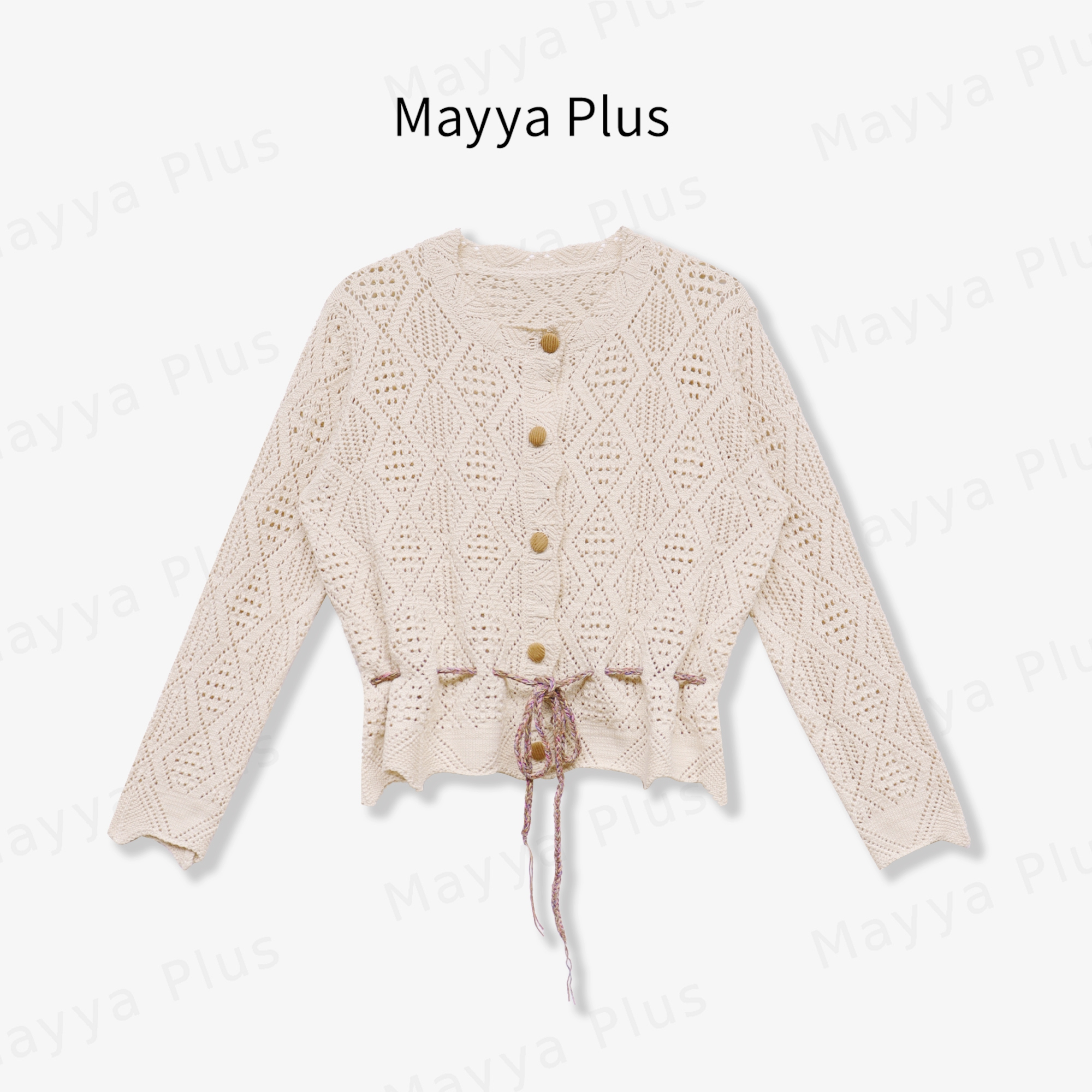 【西双版纳】Mayya Plus时尚新品轻奢气质显瘦百搭针织上衣32518151
