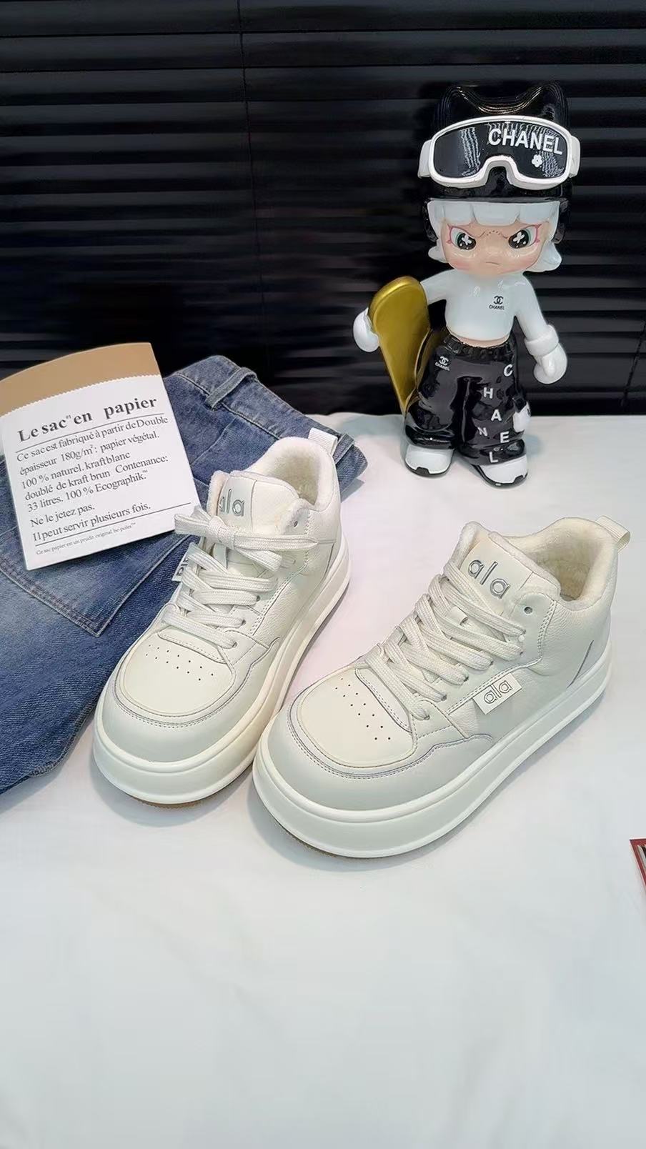 666保暖系带冬季常规款网面春季车缝线高帮鞋时尚秋季