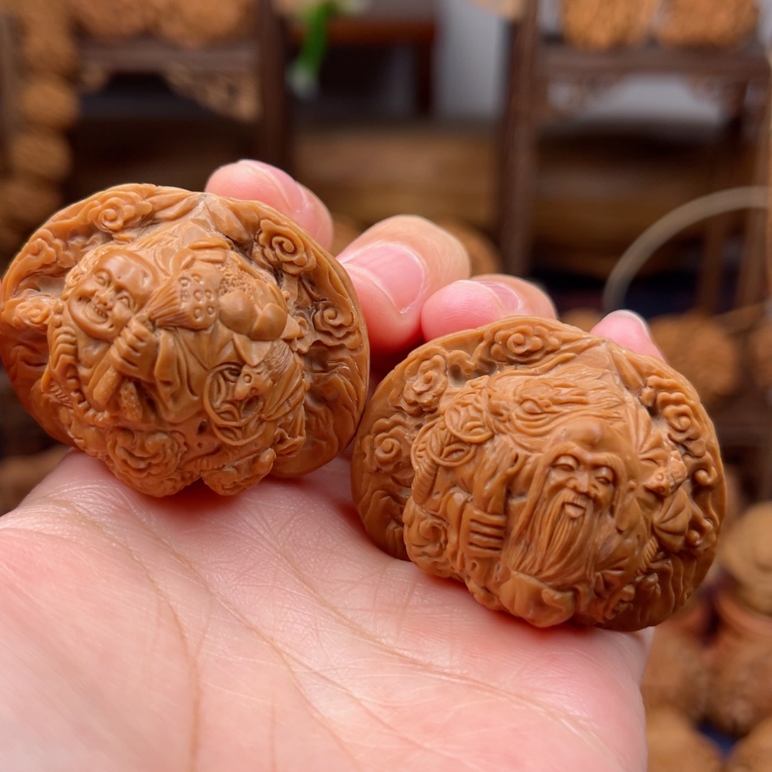 核桃把件福禄寿禧
