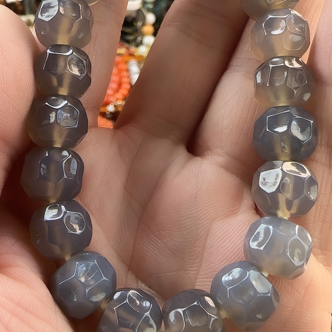 玛瑙/玉髓合金颈饰烟紫玛瑙 无相 1.0尺寸