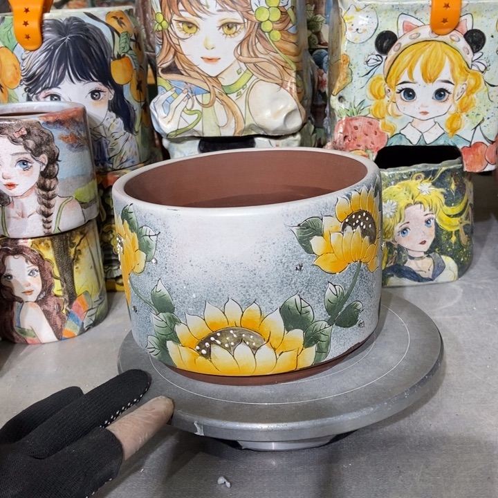 红陶景德镇艺术手绘作品
