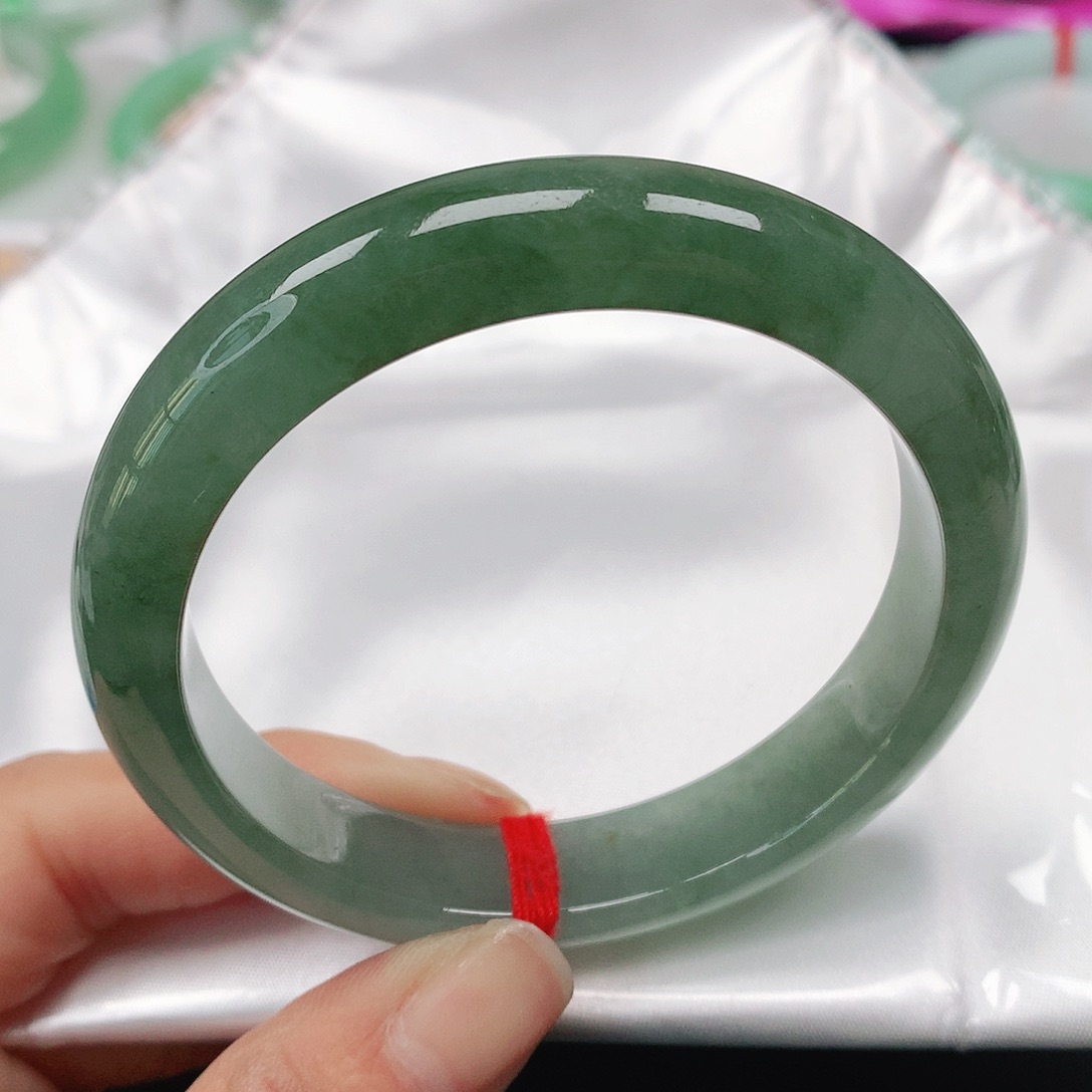 翡翠手镯未镶嵌天然翡翠手镯53