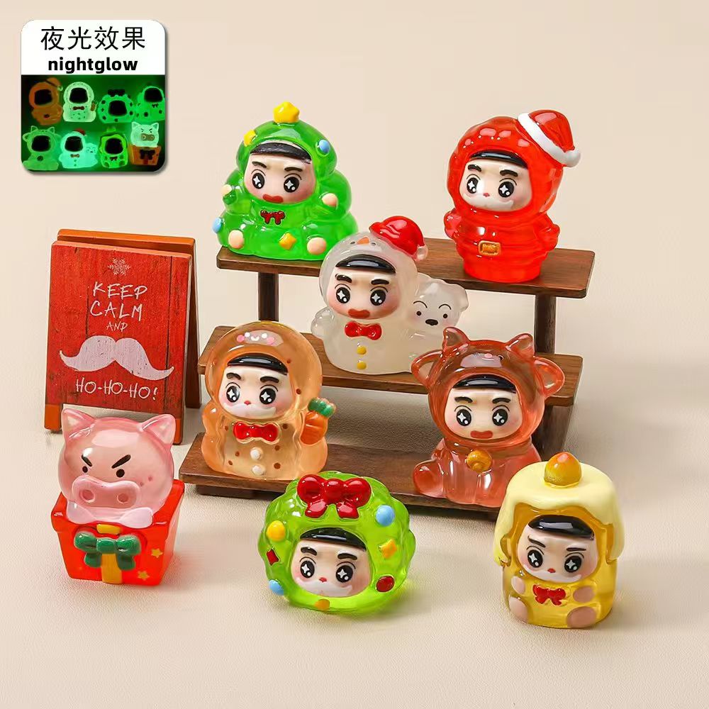 【双倍保底】夜光圣诞小新diy摆件