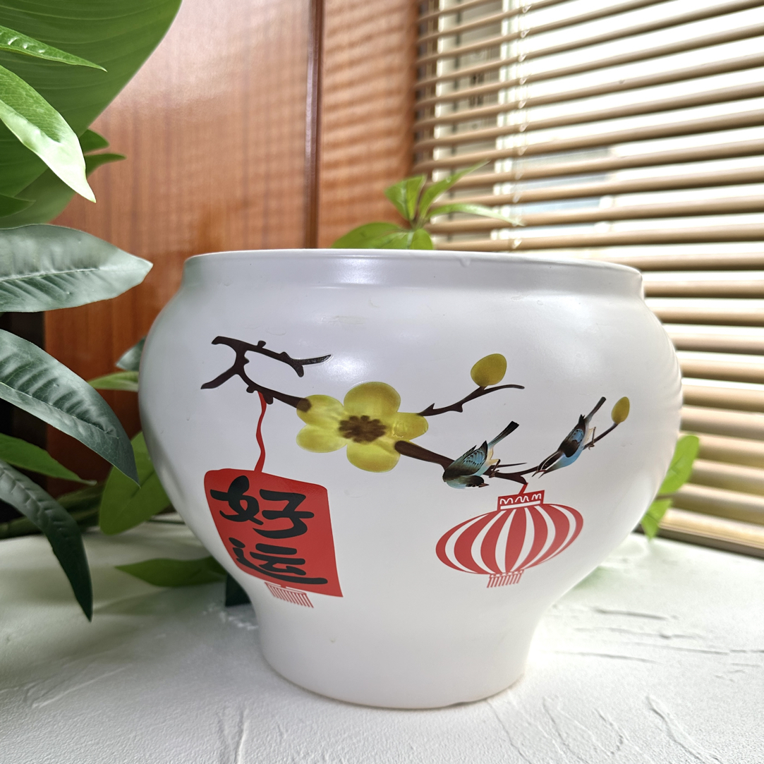 C082口23高21新中式透气花盆适合蝴蝶兰君子兰多种绿植客厅摆放