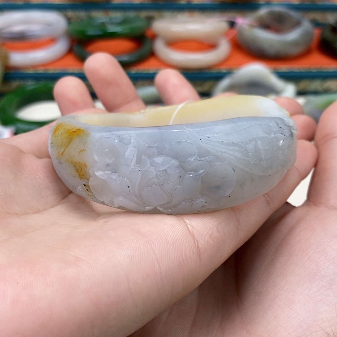 和田玉手镯 定制 58.01未镶嵌