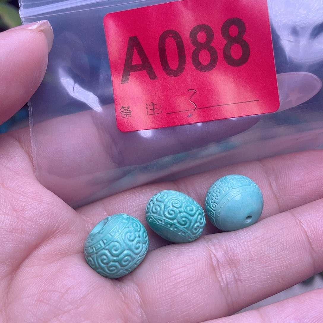 孤***鱼绿石头绿石头十堰手工古风配饰