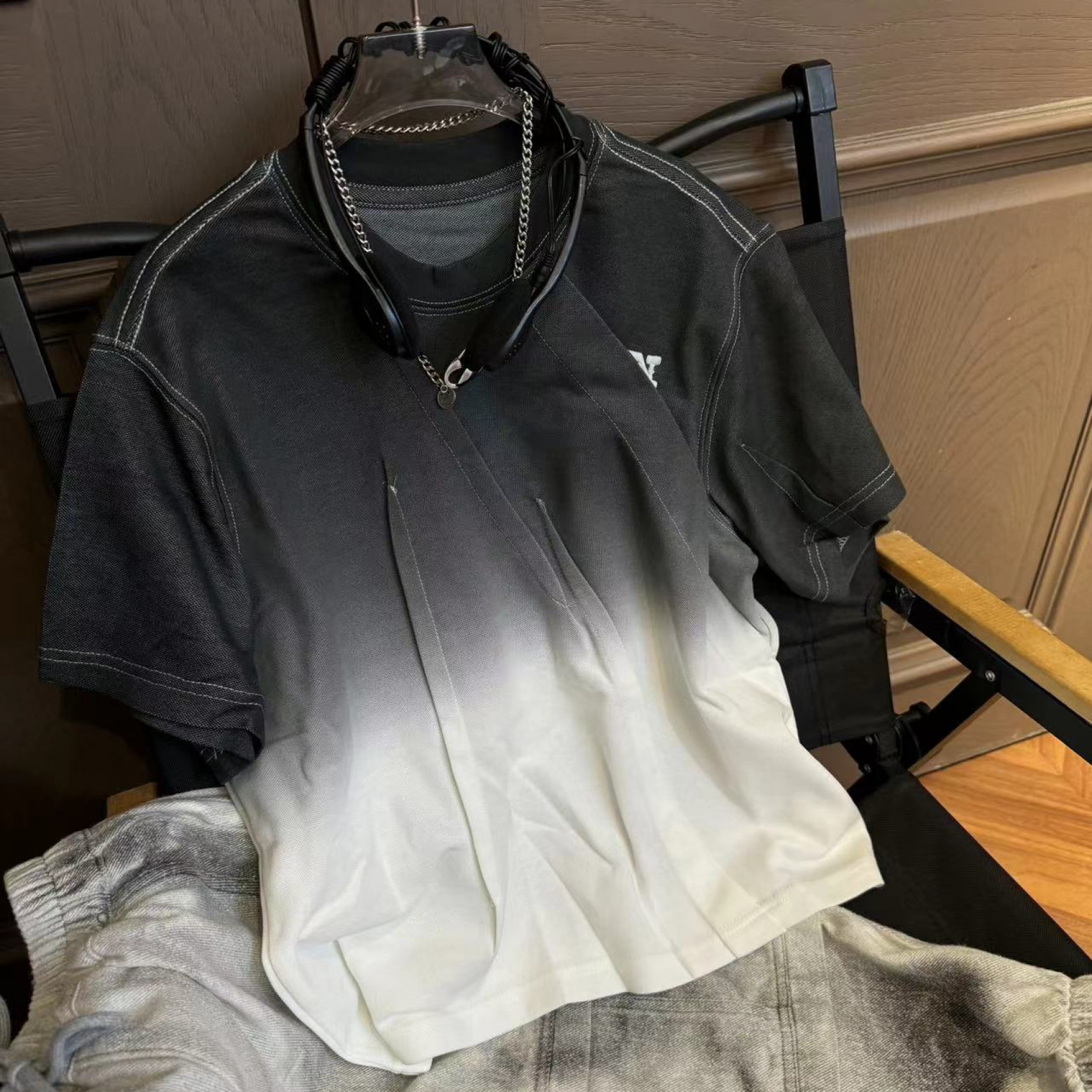 南 2024[X] 8月19日 儿童男女童时尚黑色印花短袖T恤4031-