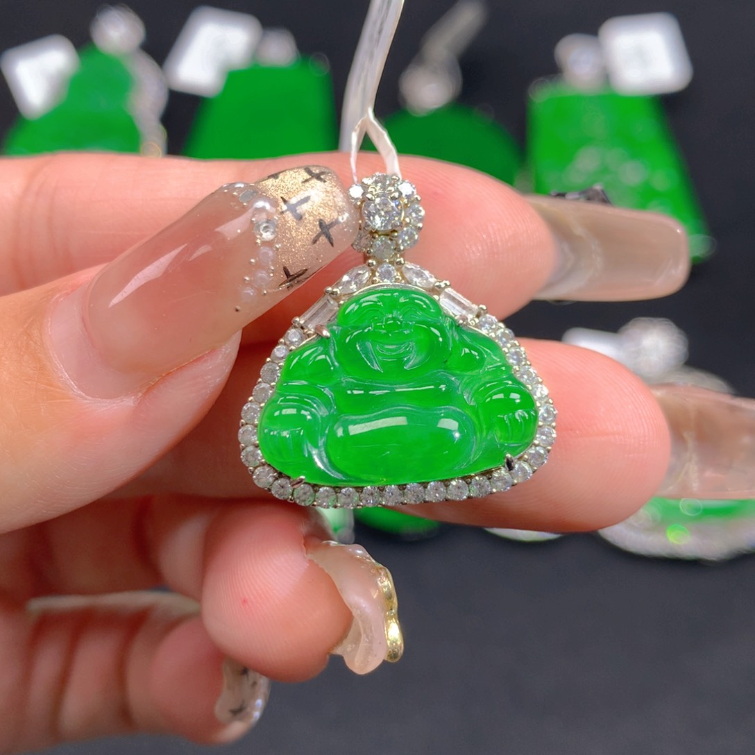 翡翠颈饰银S925镶嵌11111111111111