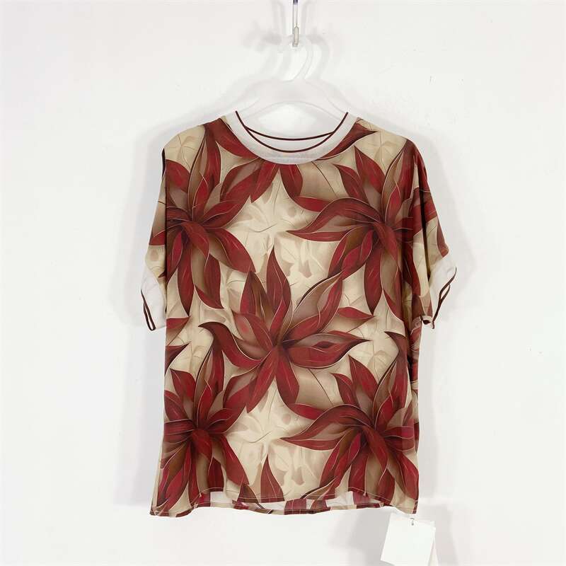 【77衣橱】KD9871精品女装上衣短袖T恤气质轻奢【红人上新】