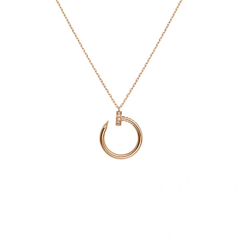 99新 Cartier/卡地亚 99新卡地亚18K金钉子头尾镶钻项链