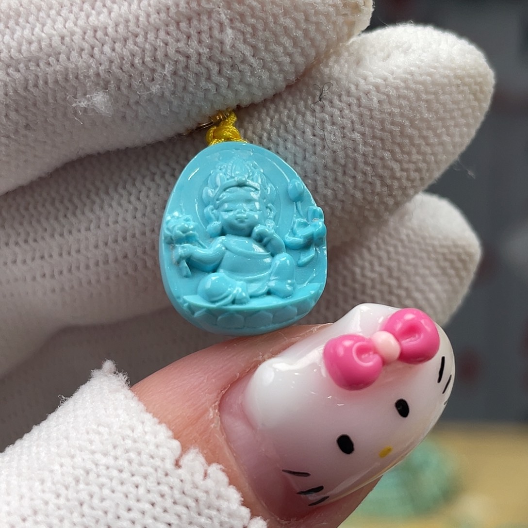 绿松石未镶嵌挂件