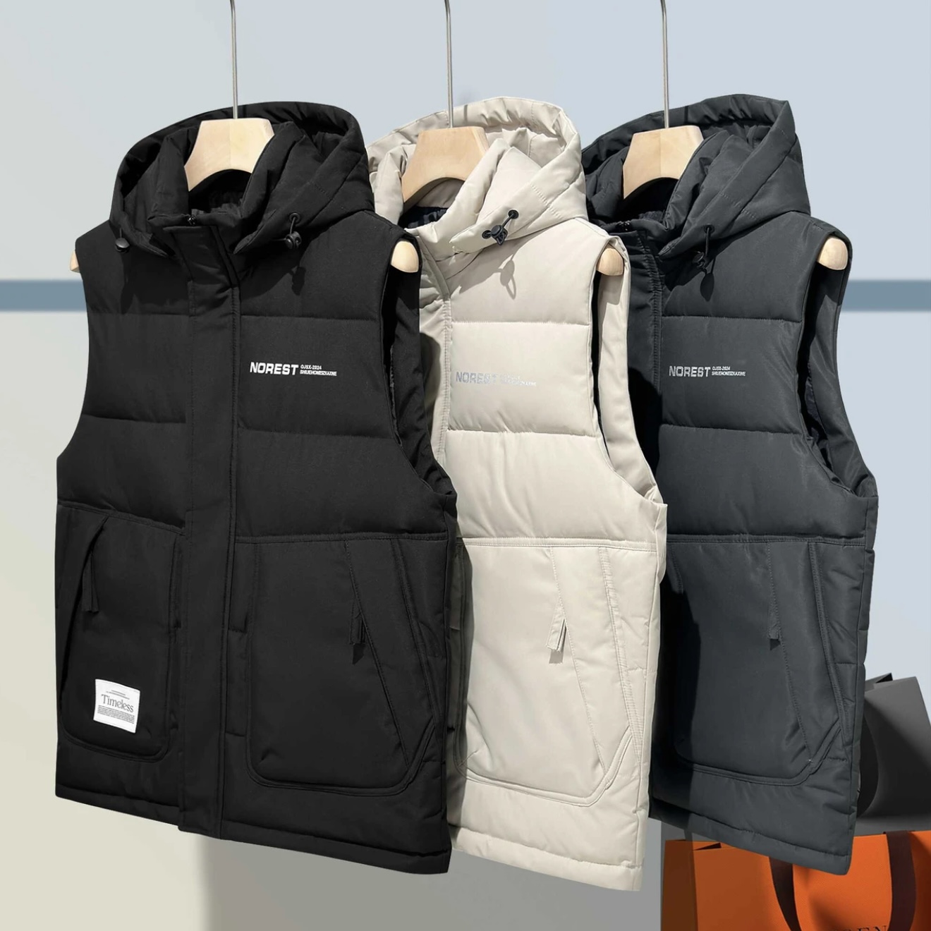 冬季男士简约休闲保暖加厚棉马甲