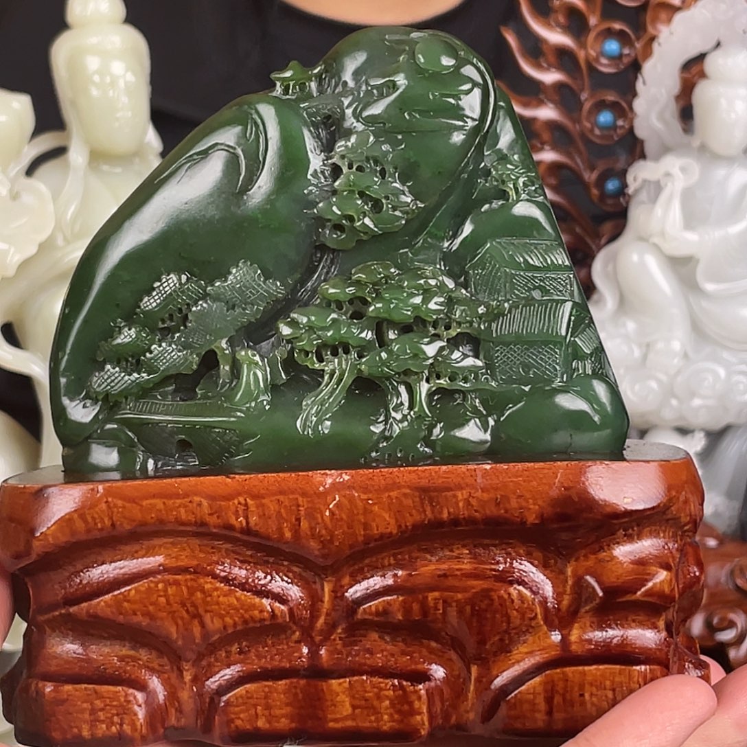 和田玉未镶嵌摆件