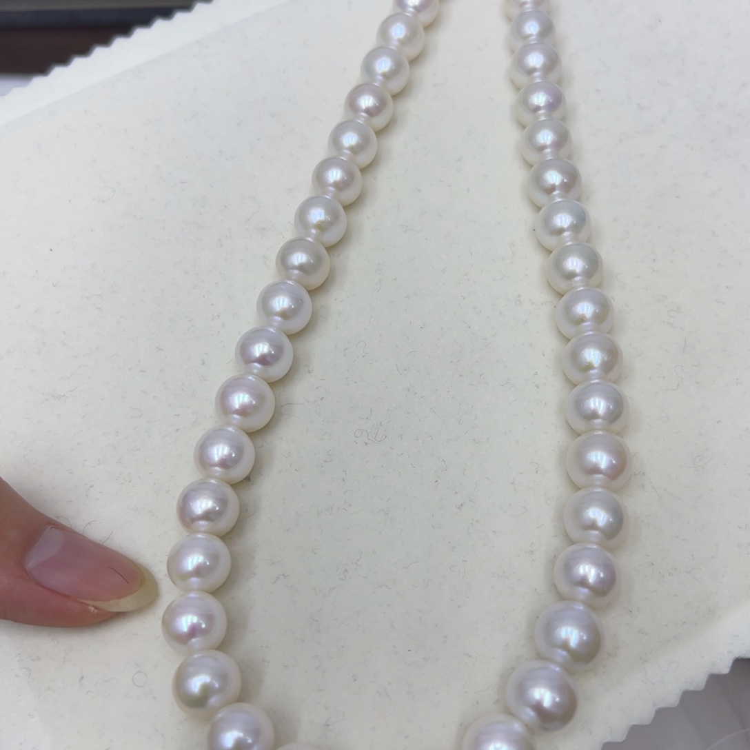淡水珍珠银S925镶嵌项链10-11mm淡水珍珠