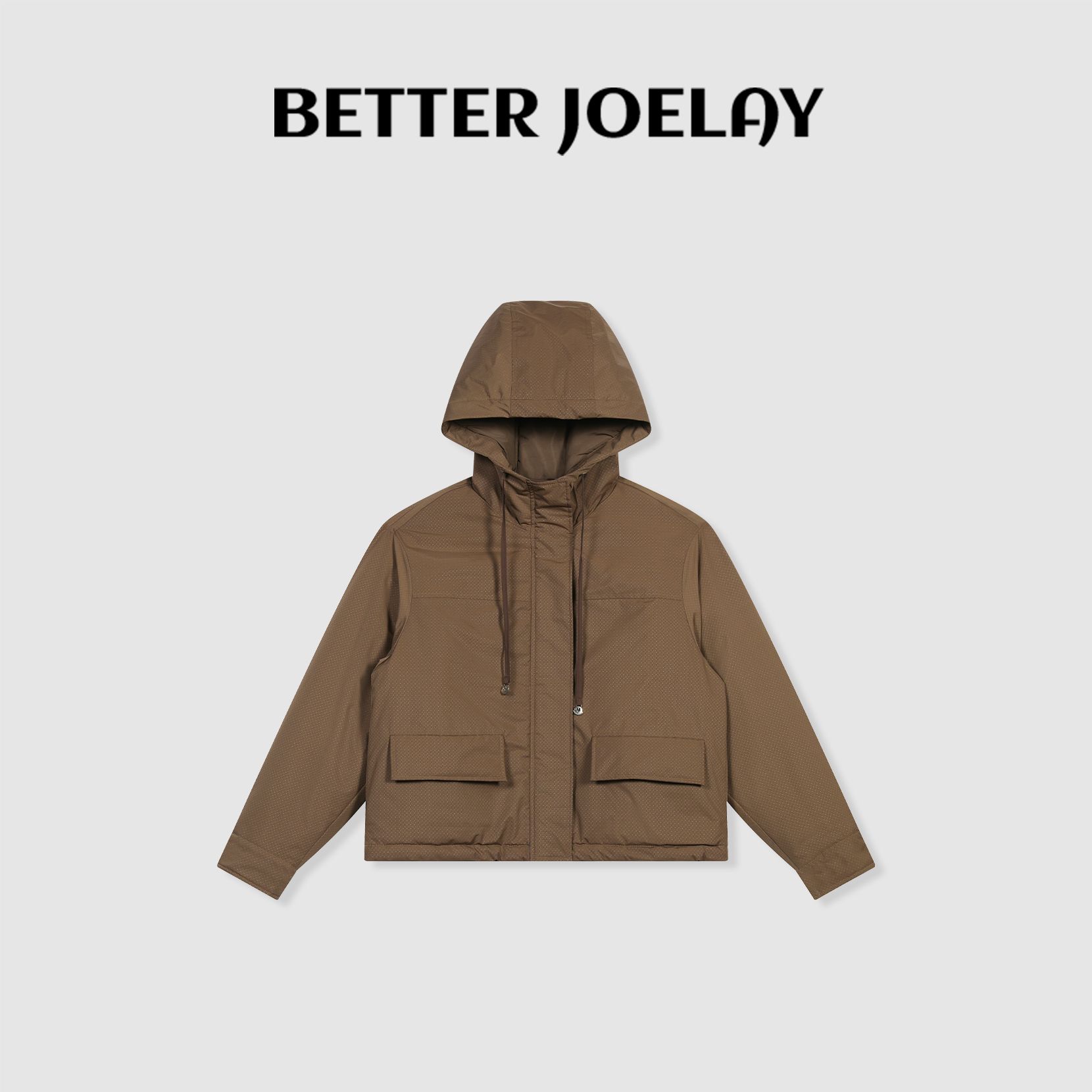 BETTER JOELAY-【栗色斜纹】时尚棉服保暖百搭休闲通勤风Z4945