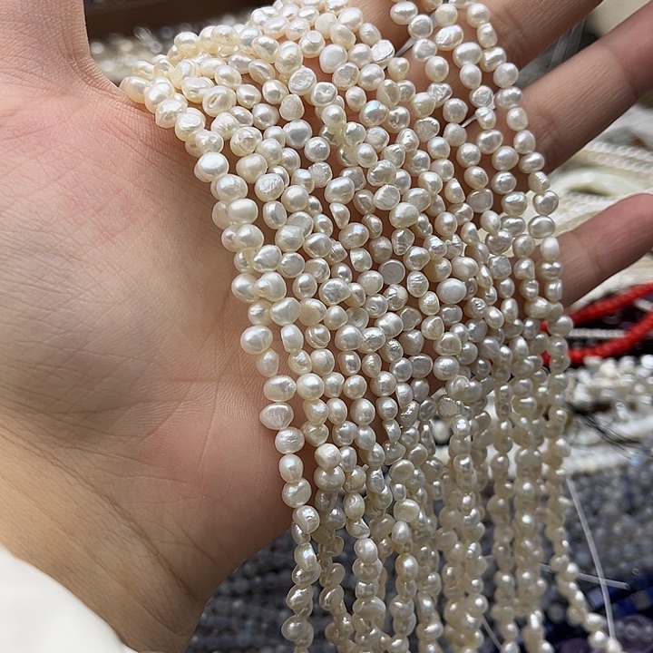 玛瑙/玉髓未镶嵌珠宝半成品一条三七孔碎银巴洛克