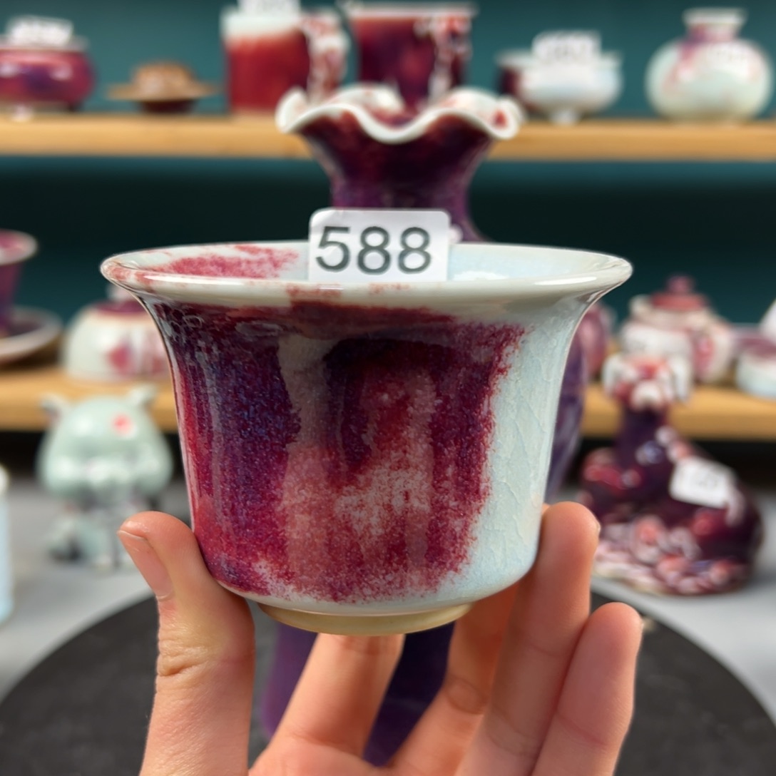 瓷片微瑕主人杯纯手工