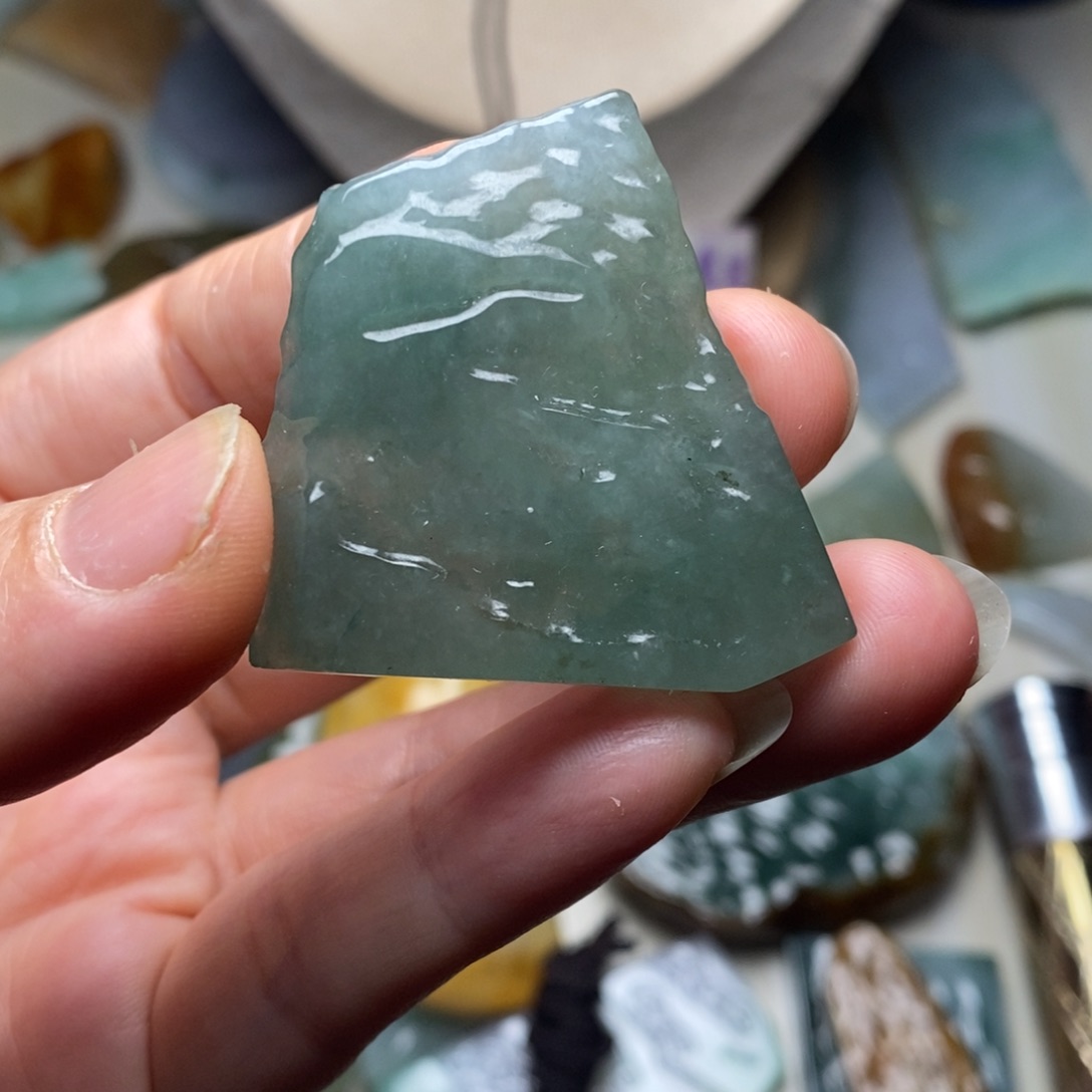 翡翠未镶嵌颈饰天然