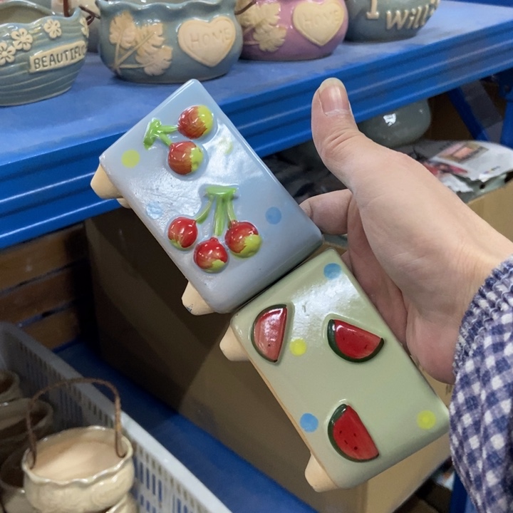 陶瓷花盆单场满9.9发10*7*7