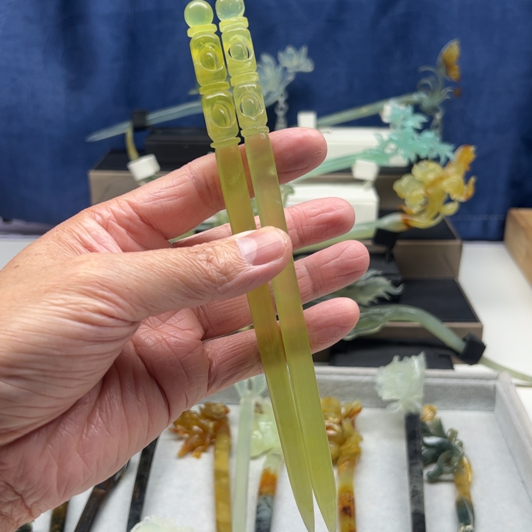 岫玉未镶嵌福利发簪