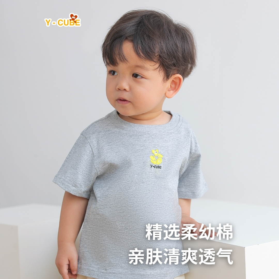 Y-CUBELOGO小刺绣打底T恤