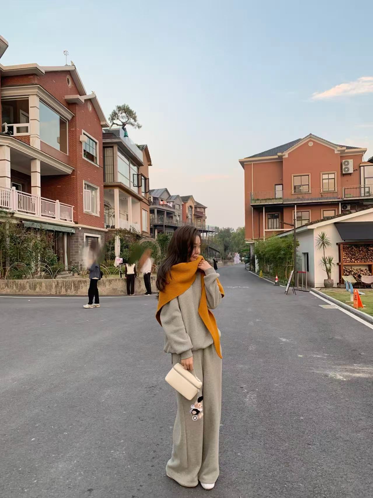 干敏皮【姜暖】秋冬氛围感 保暖披肩围巾