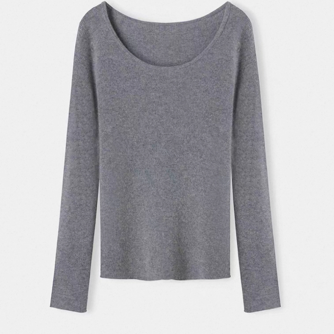 Li 大U领打底衫毛衣