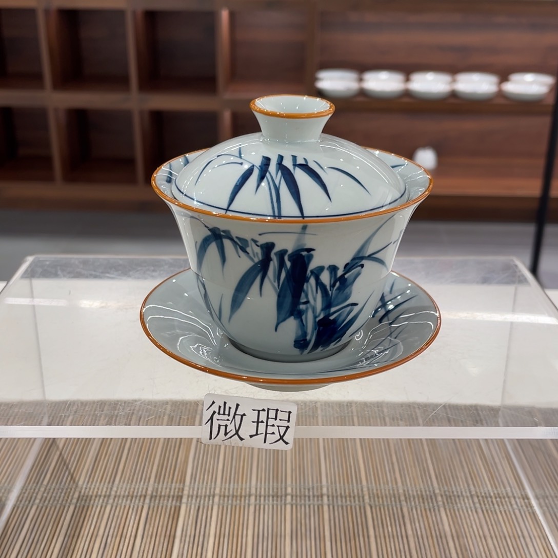 微瑕釉下彩纯手绘