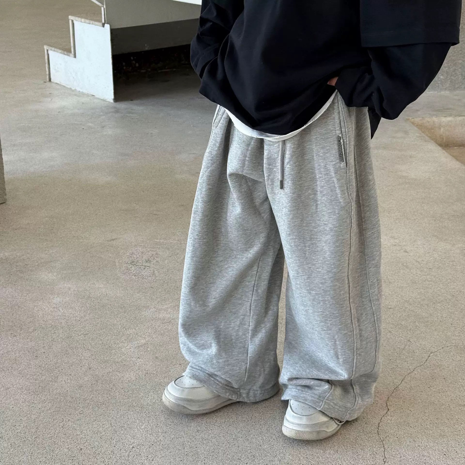 男女童裤子2025秋冬新款加绒加厚儿童韩版卫裤中大童宽松运动长裤