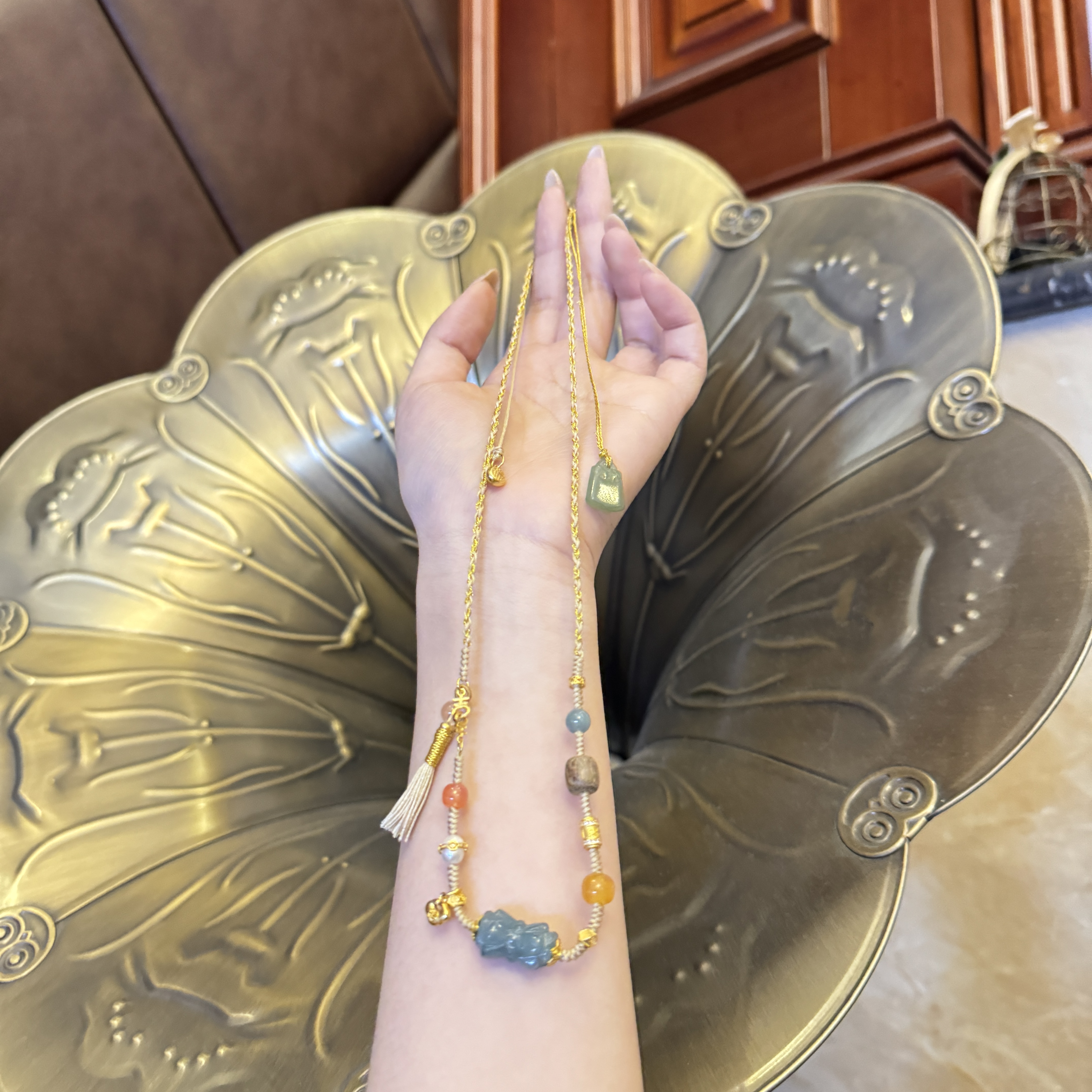 YYSZ*翡翠多宝项链