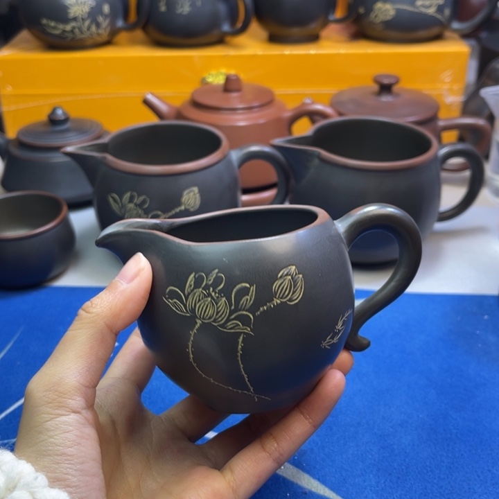 陶瓷公道杯200cc刻绘