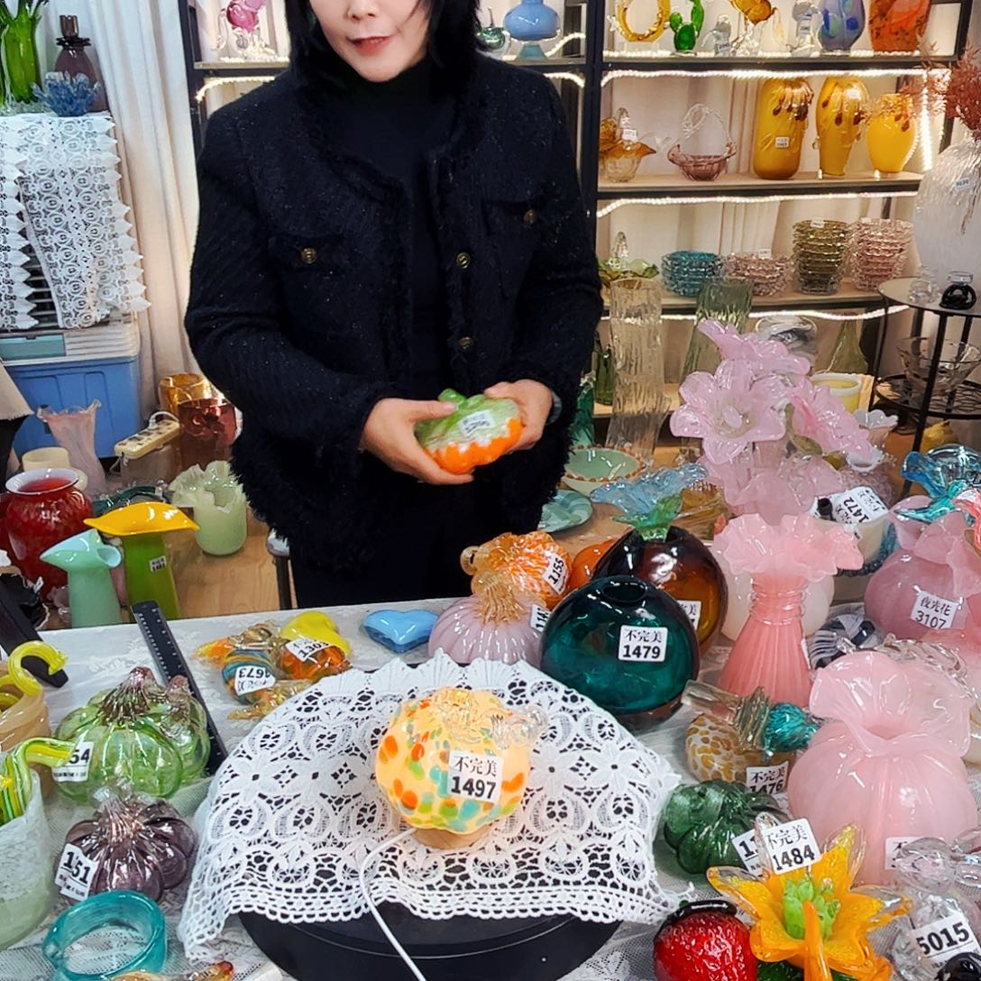 南瓜1497 家悦美居琉璃摆件不完美